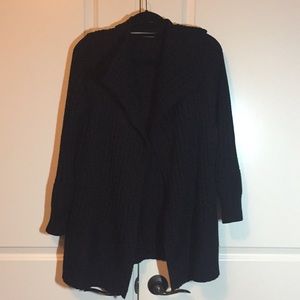 Athleta long open cardigan Merino wool sweater